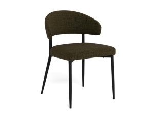 Scaun dining din textil verde Edina Quiet Object