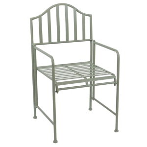 Scaun dining exterior verde din metal Verdant Arms Esschert Design