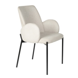 Scaun dining grej din textil Tjarda Quiet Object