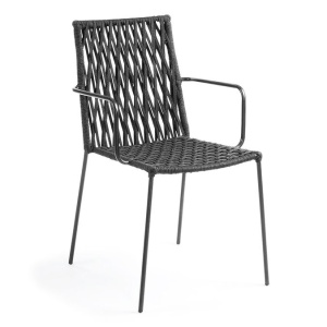 Scaun dining gri din metal Bettie Kave Home
