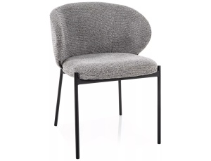 Scaun dining gri din textil Kioto The Home Collection