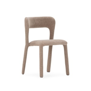 Scaun dining gri din textil Lilia The Home Collection