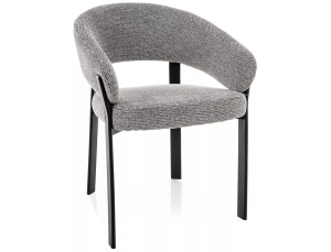 Scaun dining gri din textil Nagoja All The Home Collection
