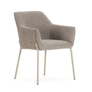 Scaun dining gri din textil Suma The Home Collection