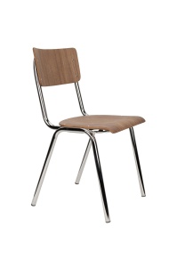 Scaun dining maro/argintiu din metal Back to School Zuiver