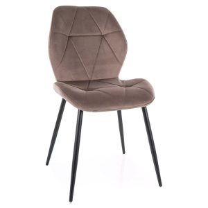 Scaun dining maro cappuccino din catifea Rick The Home Collection