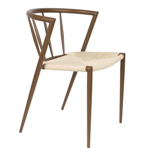 Scaun dining maro din metal Che Walnut Quiet Object