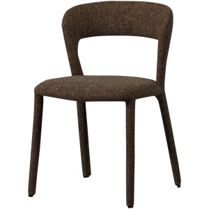 Scaun dining maro inchis din textil Noble Melange Woood