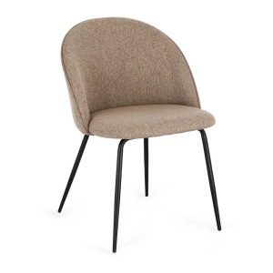 Scaun dining maro/negru din textil Tanya Bizzotto