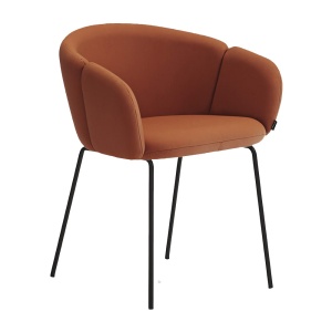 Scaun dining maro teracota din piele ecologica Add Teulat