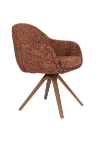 Scaun dining maro teracota din textil Batoul Quiet Object