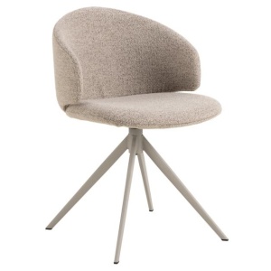 Scaun dining rotativ bej din textil Ella Monza Quiet Object