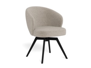 Scaun dining rotativ din textil bej Darlene Alea Quiet Object
