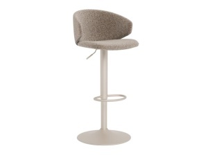 Scaun dining rotativ din textil bej Ella Monza Quiet Object