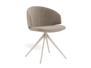 Scaun dining rotativ din textil bej Ella Monza Quiet Object