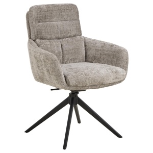 Scaun dining rotativ gri din textil Roger Actona Company