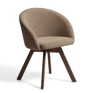 Scaun dining rotativ maro din textil Marvin Chenille Kave Home