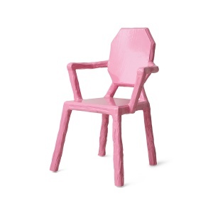 Scaun dining roz din lemn Medallion HKliving