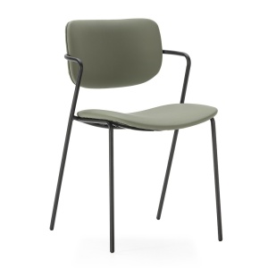 Scaun dining verde din piele ecologica Maika Quiet Object
