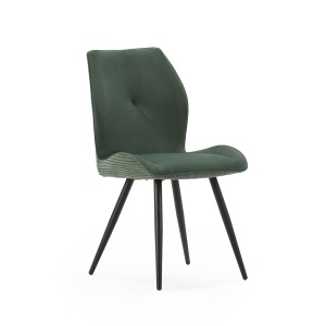 Scaun dining verde din textil Adaya The Home Collection