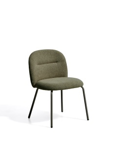 Scaun dining verde din textil Arino Chenille Kave Home