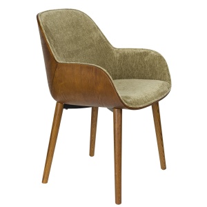 Scaun dining verde din textil Taylor Dutchbone