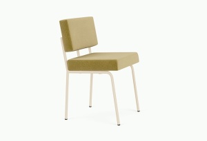 Scaun dining verde fistic/bej din textil Monday Royal Pistache - 52 FEST