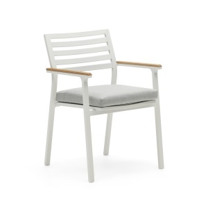 Scaun exterior dining alb din textil Bona Kave Home