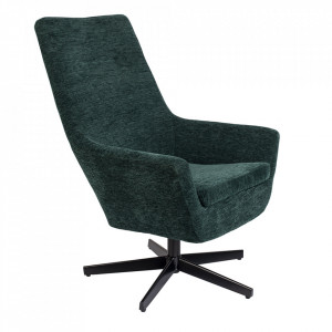 Scaun lounge verde din poliester si fier Bruno The Home Collection