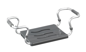 Scaun pentru baie extensibil argintiu/gri din metal Secura Wenko