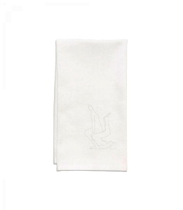 Servet alb din fibre naturale 43x43 cm Seikantai The Throne Seletti