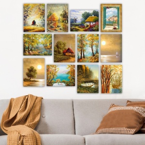 Set 12 tablouri multicolore 15x20 cm View The Home Collection