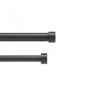Set 2 bare telescopice pentru perdea negre din metal 309 cm Cappa Umbra