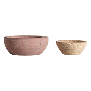 Set 2 boluri decorative maro din piatra Marty Vical Home