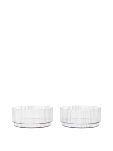 Set 2 boluri transparente din plastic 10 cm Ripple Ferm Living