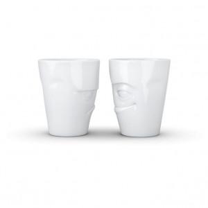 Set 2 cani albe din ceramica 350 ml Grumpy & Impish Tassen