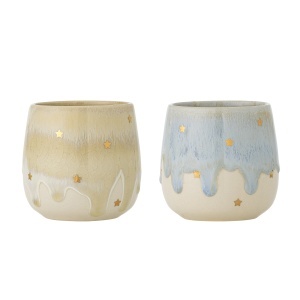 Set 2 cesti multicolore din ceramica 350 ml Starla Bloomingville