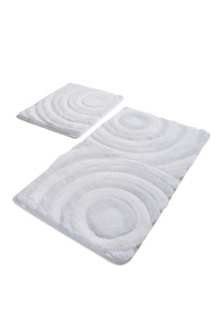 Set 2 covorase de baie albe din fibre sintetice Wave The Home Collection