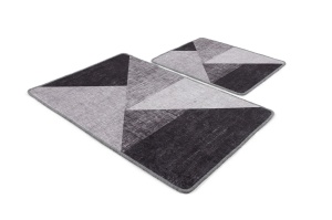 Set 2 covorase de baie gri din fibre sintetice Phells The Home Collection
