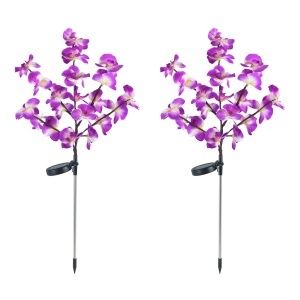 Set 2 decoratiuni luminoase pentru exterior multicolore din metal 75 cm Orchid Wenko