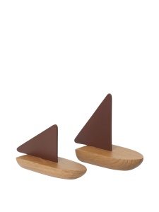 Set 2 decoratiuni maro din lemn 18 cm Opty Ferm Living
