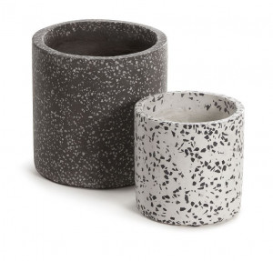 Set 2 ghivece din terrazzo Bransc Round Kave Home
