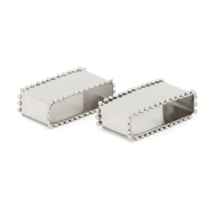 Set 2 inele pentru servetele argintii din metal Nirela Kave Home