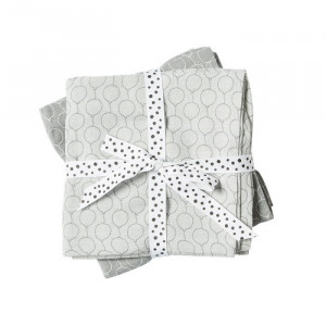 Set 2 paturi gri din bumbac pentru copii 120x120 cm Moira Grey Done by Deer