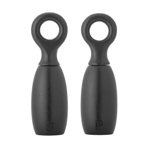 Set 2 rasnite negre din lemn 45 ml Martin Bloomingville