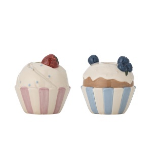 Set 2 suporturi lumanari multicolore din ceramica Chip Bloomingville