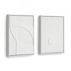 Set 2 tablouri din lemn 32x42 cm Brunella Kave Home