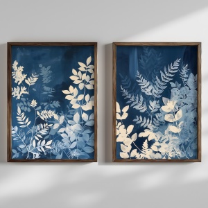 Set 2 tablouri multicolore din lemn 35x47 cm GE270-L The Home Collection