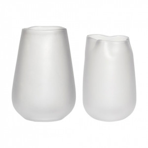Set 2 vaze albe din sticla Gia Hubsch