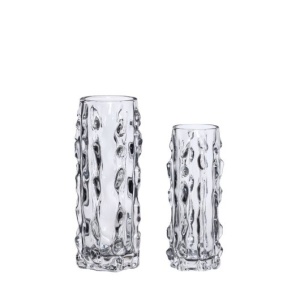 Set 2 vaze transparente din sticla Kawa Hubsch